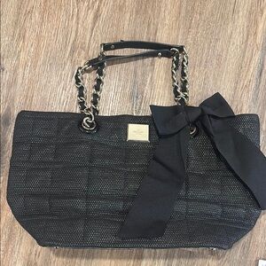 Kate Spade Black Quilted Tote Bag